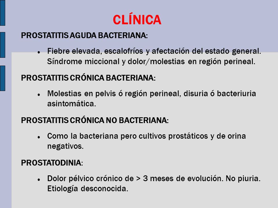 prostatitis crónica y prostatitis crónica y
